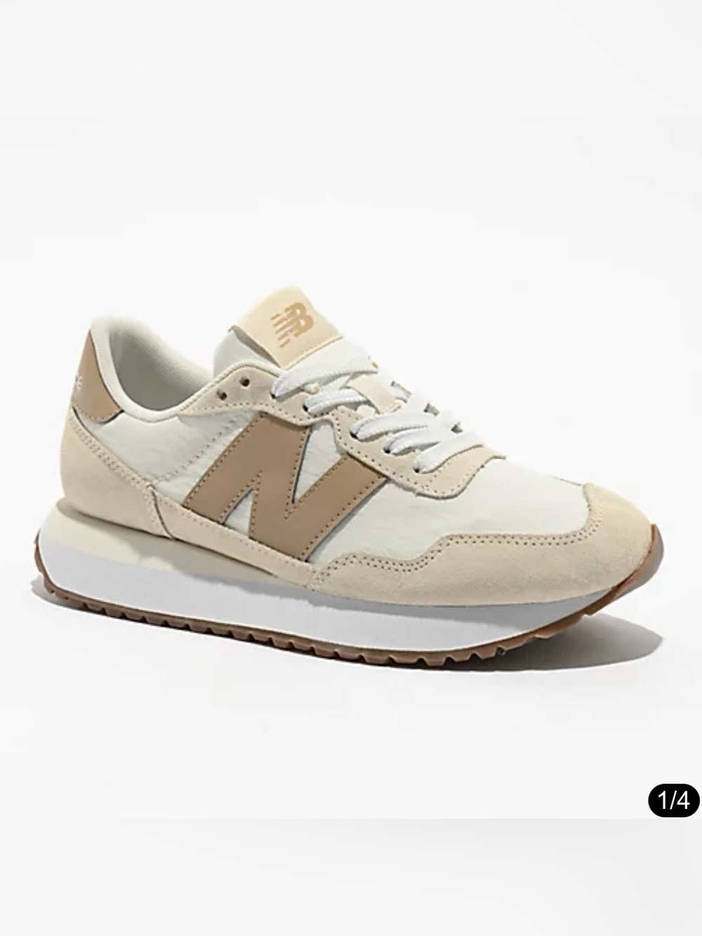 New Balance 237 Sneakers - Sea Salt White & Incense Beige - Size 10.5W / 9M